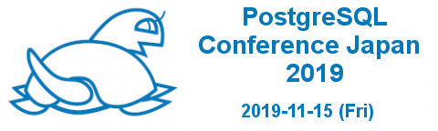 PostgreSQL Conference Japan 2019(2019-11-15 金曜日)のロゴ